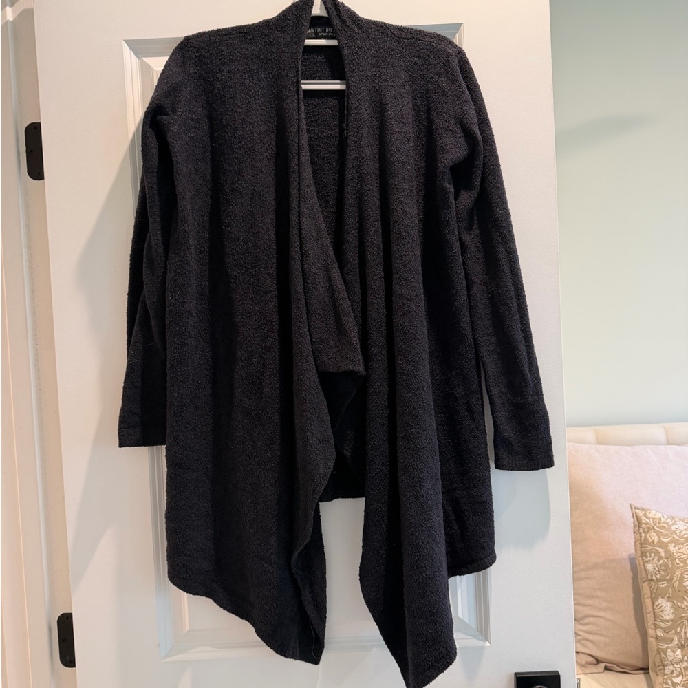 Barefoot Dreams Charcoal Open Front Cardigan